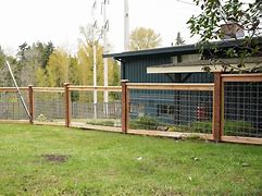 Image result for Hog Wire Wood Fence