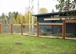 Image result for Wood Hog Wire Fence Gate