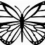 Image result for Butterfly Clip Art Black and White Outline