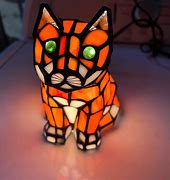 Image result for Stained Glass Cat Lamp