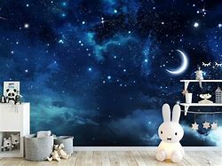 Image result for Kids Wall Mural Night Clouds