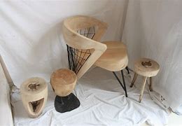 Image result for Wood Sculpture Chairs