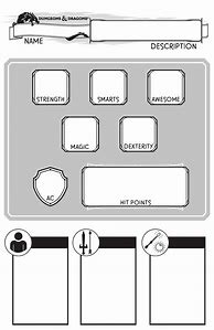 Image result for Kids Dnd Character Sheet