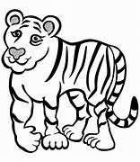 Image result for Cute Tiger Line Art