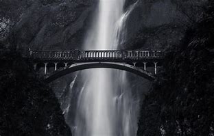 Image result for Waterfall Black and White