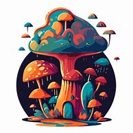 Image result for Trippy Mushroom Vector Png