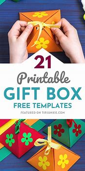 Image result for Gift Box Templates Free Printable