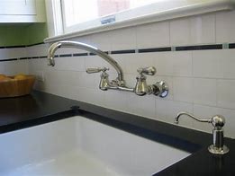 Image result for wall mount kitchen sink faucets with sprayer