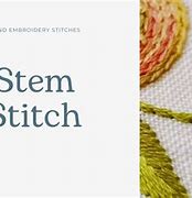 Image result for Stem Stitch