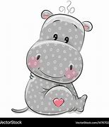 Image result for Vector Illustration Cartoon Hippo