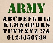 Image result for Army Shirt Font