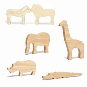 Image result for Wooden Jungle Animals