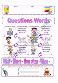 Image result for Present Simple Tense Wh-Questions