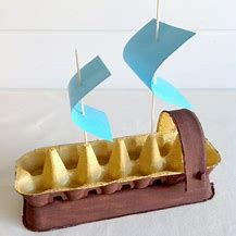 Image result for Pirate Ship Egg-Carton