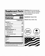 Image result for Oat Milk Nutrition Label