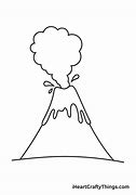 Image result for Half Volcano Drawing