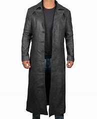 Image result for Leather Trench Coat Men