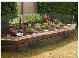 Image result for Railroad Tie Garden Bed