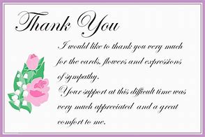 Image result for Free Sympathy Thank You Cards