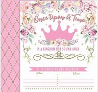 Image result for 1st Birthday Princess Invitations