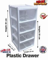 Image result for Plastic Tower Storage Drawers