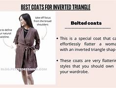 Image result for Trench Coat On Inverted Triangle Body