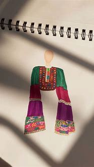 Image result for Afghan Dress Drawing