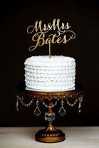 Image result for Name Wedding Cake Topper Gold