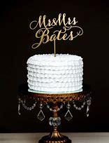 Image result for Name Wedding Cake Topper Gold