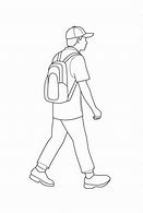 Image result for Cartoon Person Outline Walking