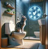 Image result for Cat Using Toliet