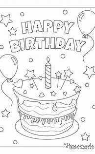 Image result for Birthday Colouring Pages