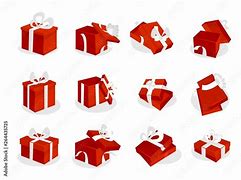 Image result for Opening Gift Box Red Vectror