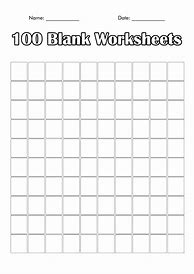 Image result for Blank 100 Chart