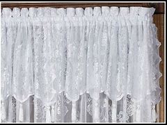 Image result for lace curtains with valance