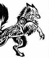 Image result for Tribal Wolf Tattoo