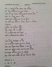 Image result for Lyrics to Daydream Believer