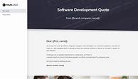 Image result for Software Consultant Quote Template