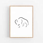 Image result for Buffalo Head Line Art