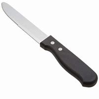 Image result for Steak Knife Black Handle