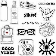 Image result for Cute Aesthetic Stickers Black and White