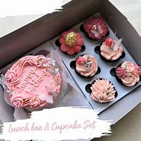 Image result for Pink Cupcake On Tray