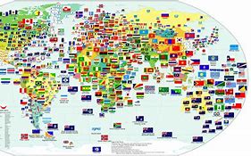 Image result for World Map with Flags 4K