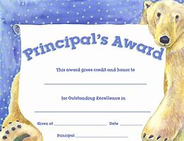 Image result for Principal of the Year Awards Certificate