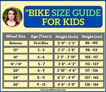 Image result for Kids Bike Size Sizing Chart