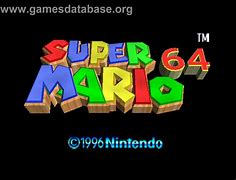 Image result for Super Mario 64 Title Screen