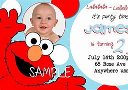 Image result for Elmo Birthday Invitations