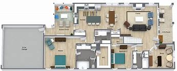 Image result for Modern 3 Bedroom 2 Bath House Plans