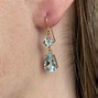 Image result for Blue Topaz Earrings Gold