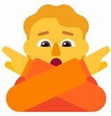 Image result for Emoji Gesturing No